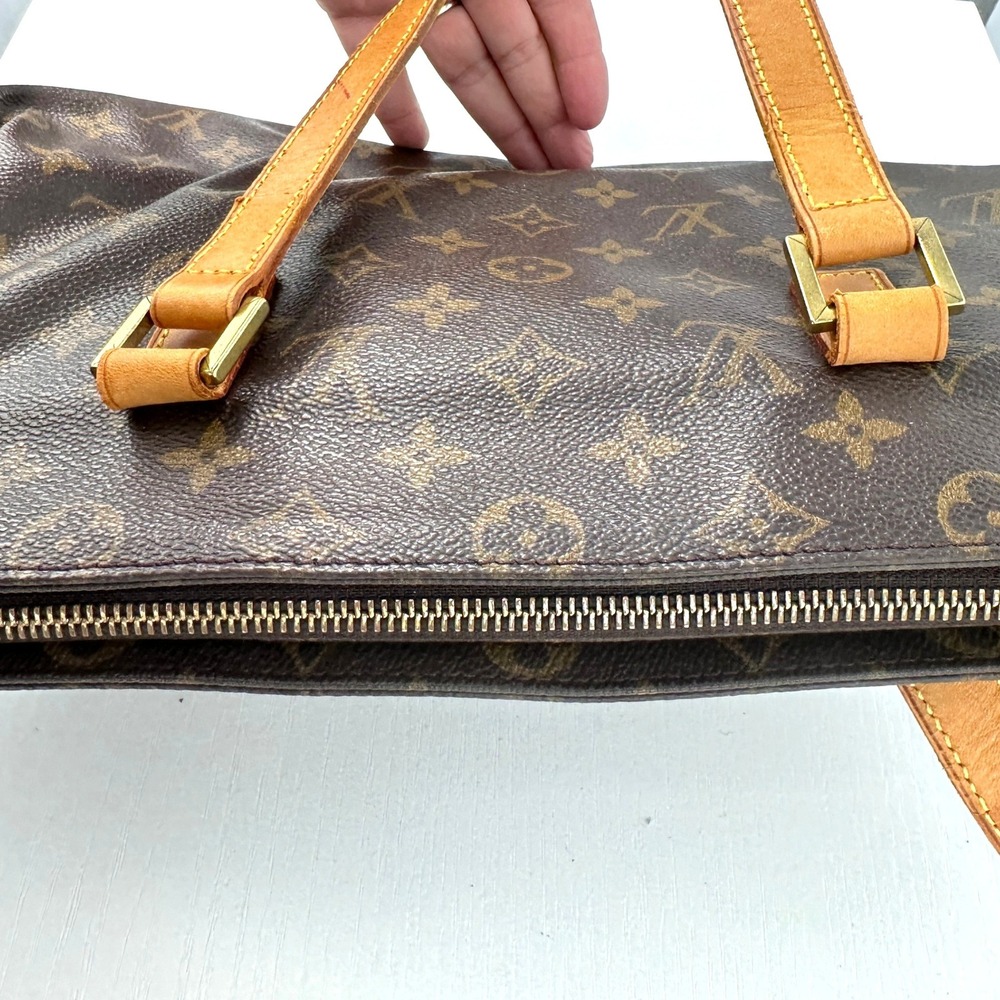 Louis Vuitton 2001 Cabaspiano Monogram Tote Bag France Broken Strap Loop - Picture 16 of 16